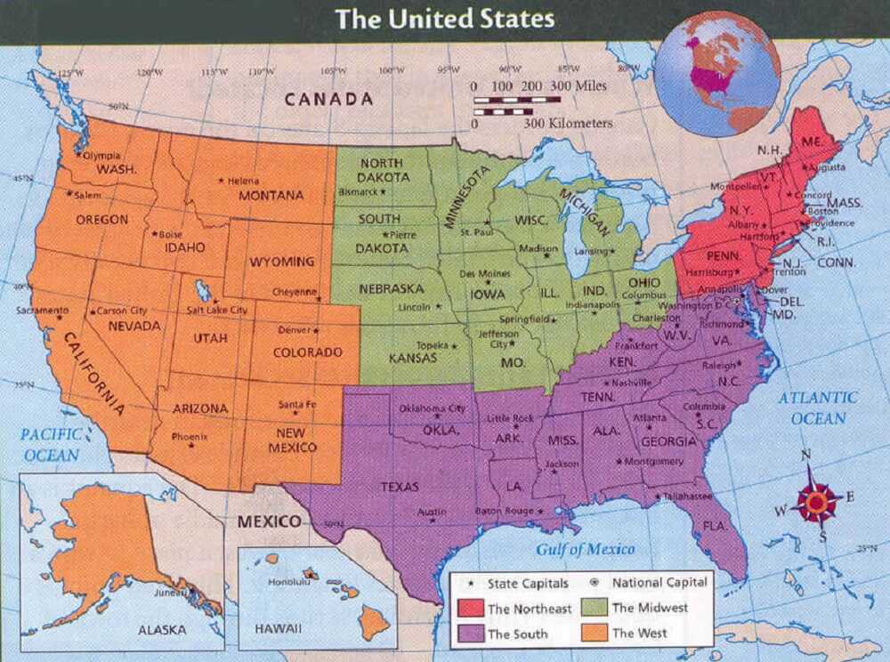 Bản đồ nước Mỹ và thông tin mới nhất 2023