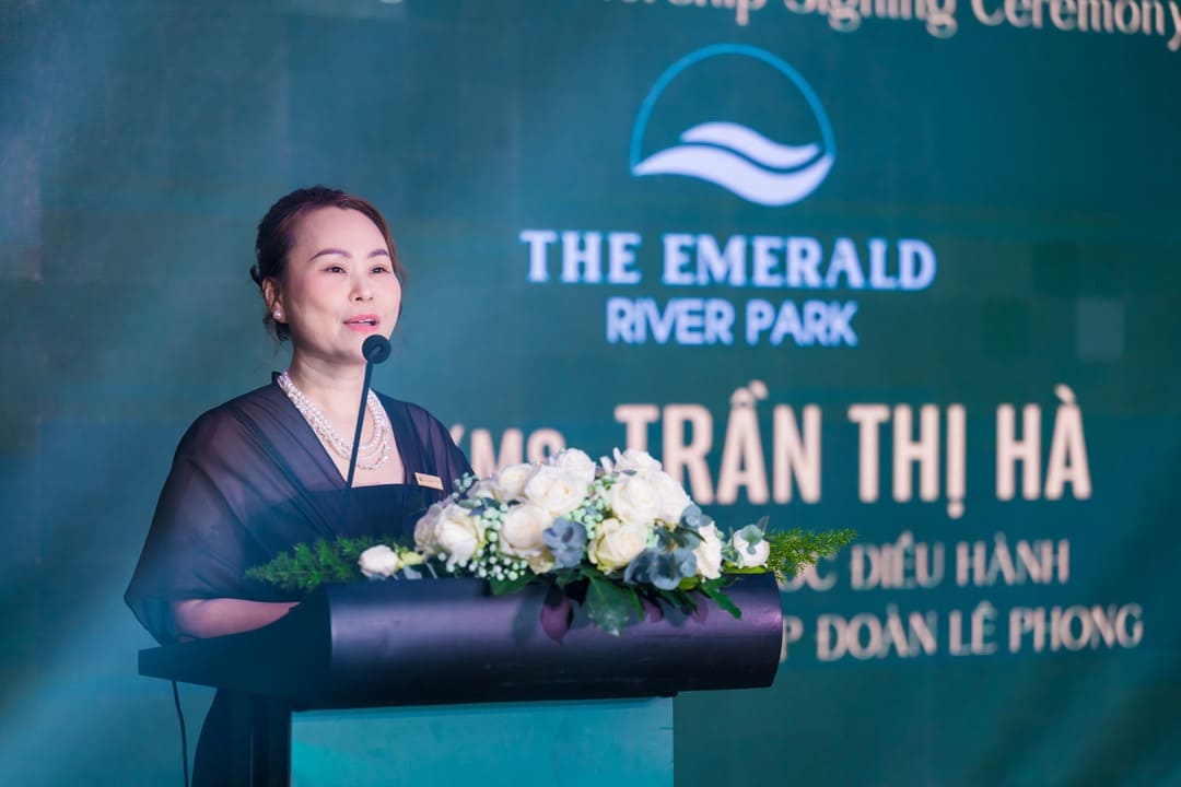 Không gian sự kiện lễ ký kết hợp tác chiến lược dự án The Emerald River Park